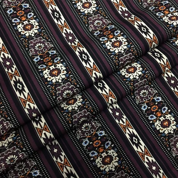 

LEO&LIN Heavy Elastic Cotton Knitted Stripes High Elastic Printing Thickening Cotton Color Clothing Skirt Fabric