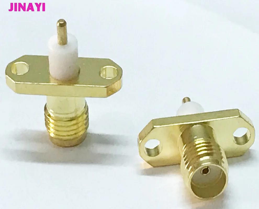 50pcs SMA Female Bulkhead 1 Hole Flange Mount Solder Terminal Connector