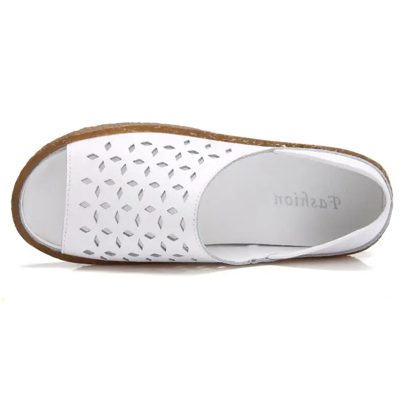 Plus Size 35-44 Genuine Leather Women Sandals Peep Toe Sandalia Feminina Fashion Summer Comfortable Oxford Shoes Women WSH3289 women sandals comfortable sandals