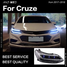 АКД стайлинга автомобилей Глава Лампа для Chevrolet Cruze фары 2017-2018 все новые Cruze светодиодный фар DRL Hid би ксенон авто аксессуары