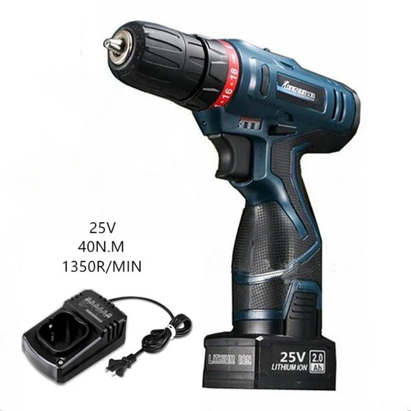 

25V lithium battery multi-function home electric screwdriver cordless drill wall charging hand electric drill driver power tools