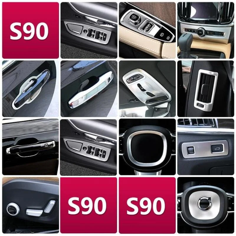 2017 2018 models for Volvo S90 modified special trim control air outlet protective decorative car door