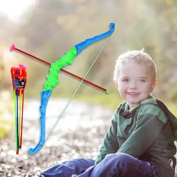 

21 Inch Outdoor Shooting Toys For Children Simulation Plastic Bow 4PCS Arrow Toy Safety Soft EVA Arrow