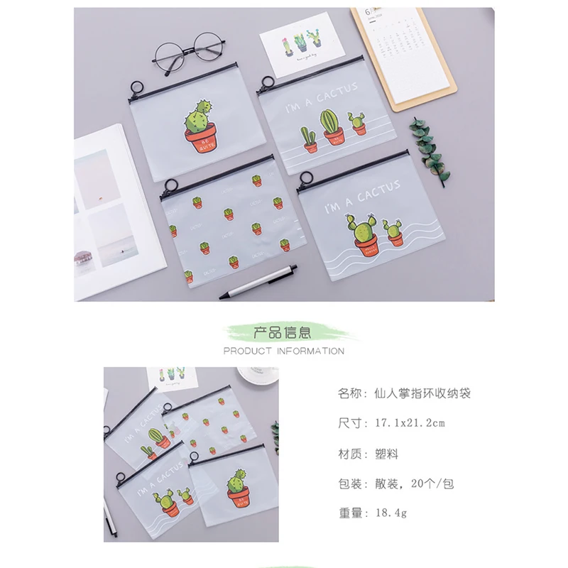 XZP Transparent Cosmetic Bag Women Cactus PVC Travel Zipper Make Up Beauty Toiletry Bags Female Makeup Organizer Cases Pouch
