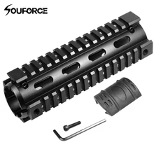 6,7 дюймов, поручень с 4 рейками и 12 шт., Пикатинни Quard, крышки, подходят для крепления 20 мм, пистолет, аксессуар для AR15 M16, Охотничья винтовка