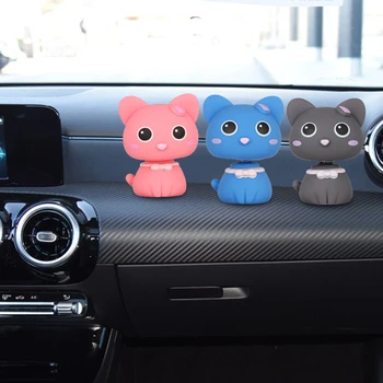 

Cartoon Shake the head Cat Doll Plastic Auto Interior Decoration Auto Dashboard Car Ornament Doll Accessories Gifts