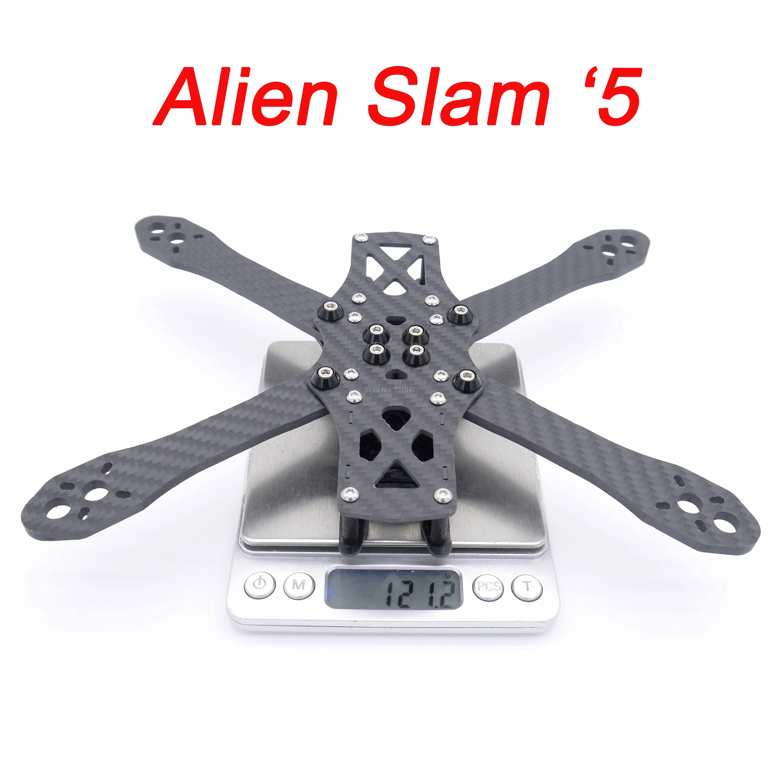 Kaufen Alien 5 zoll 225mm Alien Slam 5 zoll 225 225mm DIY Kreuz Racing Mini Drone carbon faser mit 4mm arm FPV quadcopter rahmen