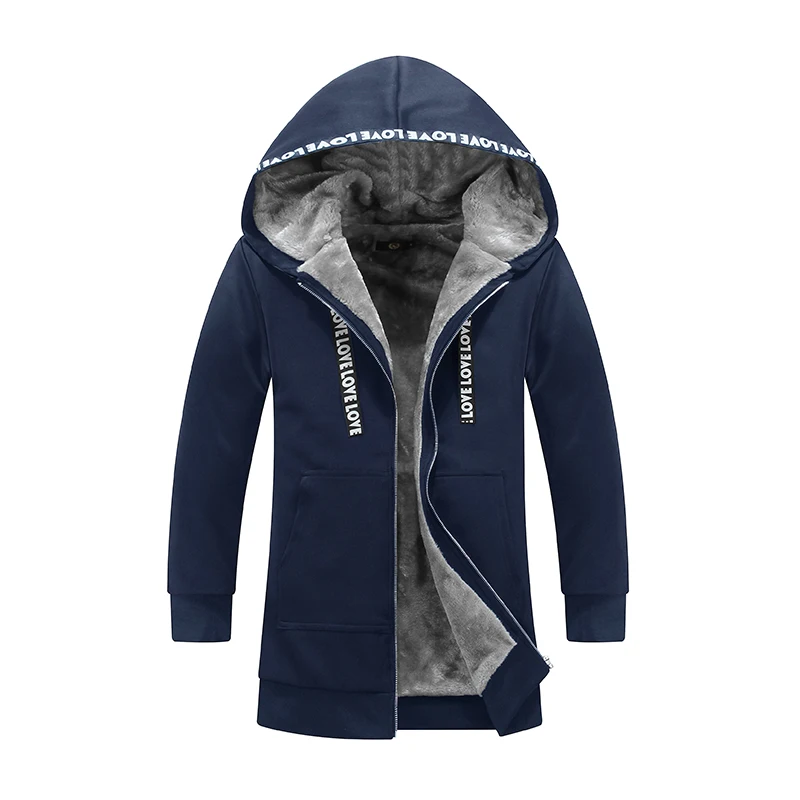 Fur Lined Hood Parka Winter Thick Warm Long Men Jacket Coat Preppy Style 2017 Fashion Hooded 