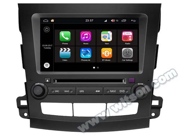 Flash Deal 8" Android 8.0 OS Car DVD Multimedia Navigation GPS Radio for Mitsubishi Outlander 2006-2012 with External OBD2 Adapter Support 1