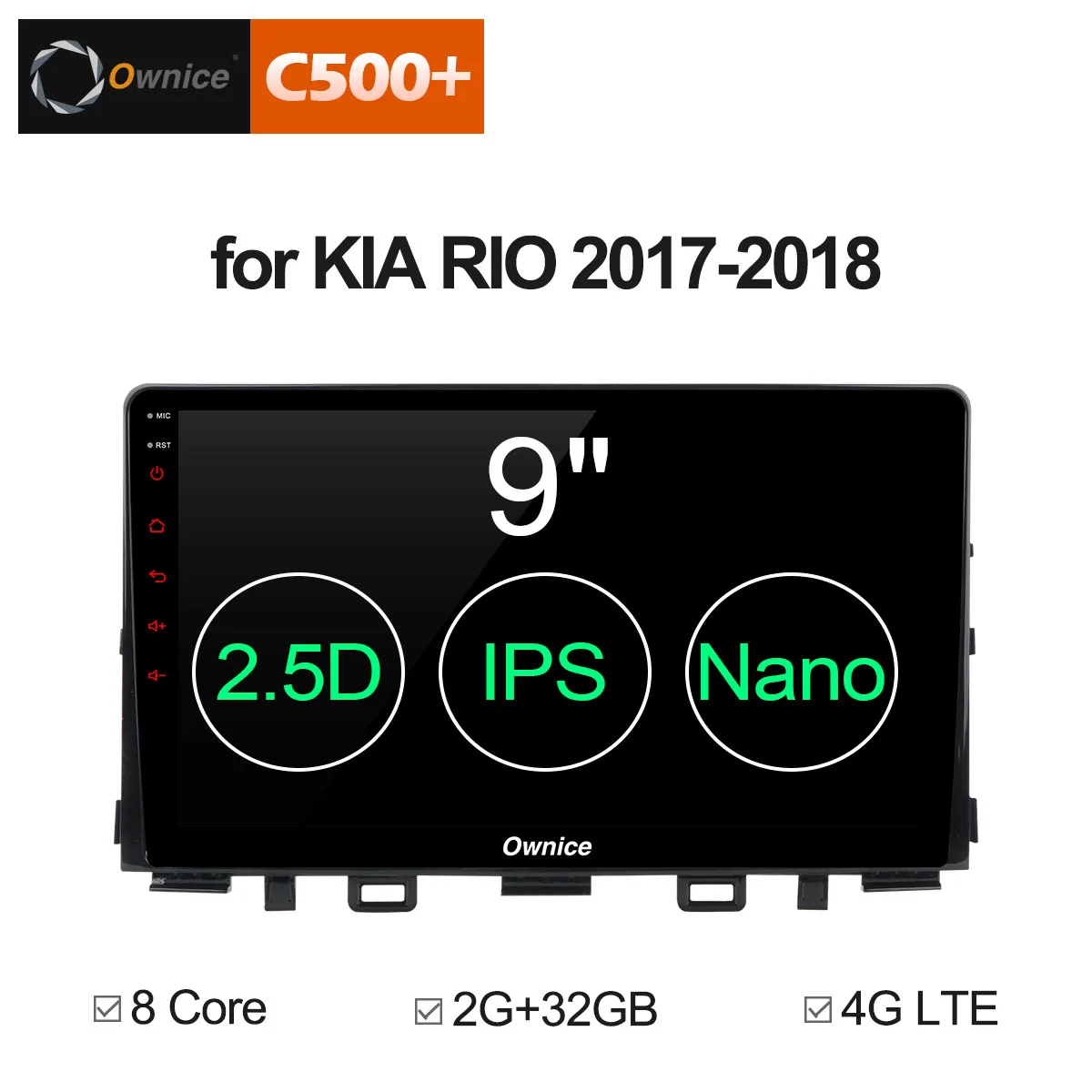 

Ownice K1 K2 RAM 2G Octa Core Android 8.1 Car DVD GPS Player For Kia RIO 2017 - 2018 Multimedia Support Car Play 4G LTE IPS