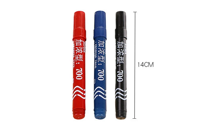 3 шт цветной Перманентный маркер водонепроницаемый шариковая ручка синий красный черный масляные цветные маркеры для тканей CD офисные школьные принадлежности