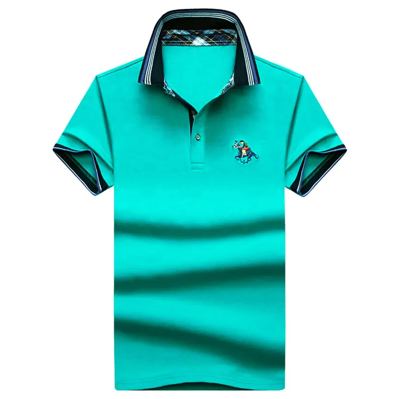 9Color Horse Polo men quality cotton summer brand short golf riding man polos male clothing 4XL large size Muls 2017 new arrival-04