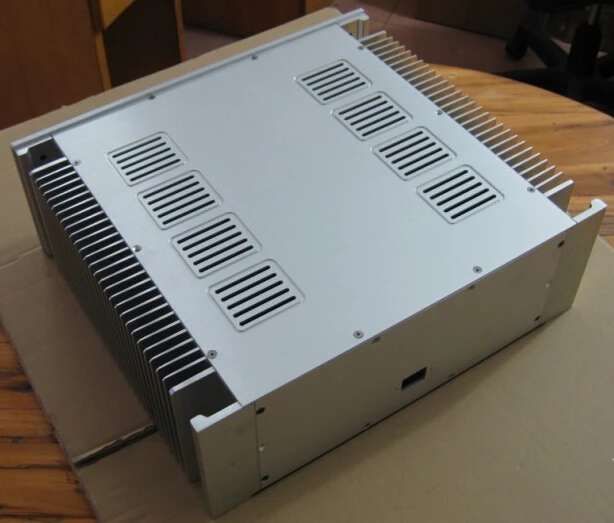 A-010 CNC все алюминиевый корпус шасси в корпусе коробка для DIY аудио усилитель мощности 432 мм* 150 мм* 370 мм