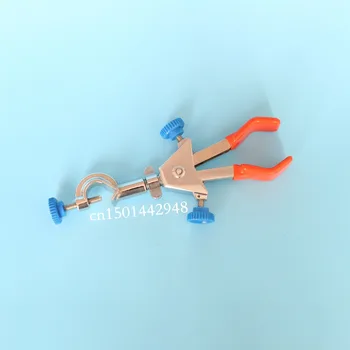 

laboratory two prong finger swivel clamp beaker clamp One jaw grips object up to 45mm, the other jaw grips object up to 25mm, ro