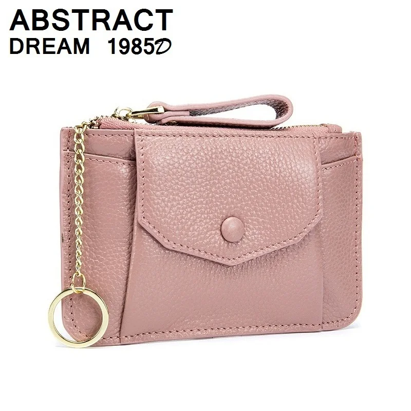 women wallet Interior Key Chain wallet Card Holder Cow Leather casual purse fashion quality ...