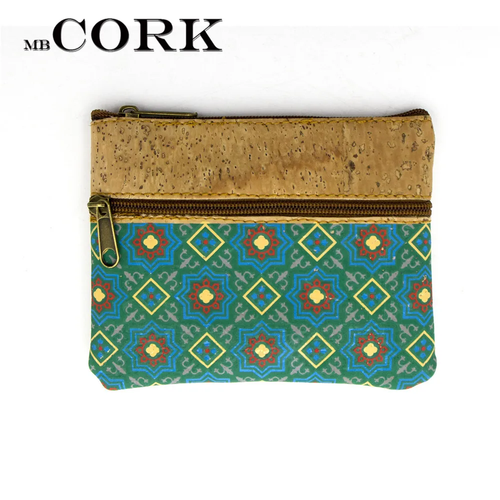 High quality Natural cork handmade coin purse coin bag with Diagonal