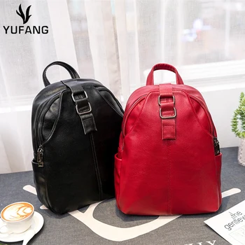 

2020 Daily Women Backpack Natural Genuine Leather Female Shoulder Daypack Large Capacity School Bag For College Students