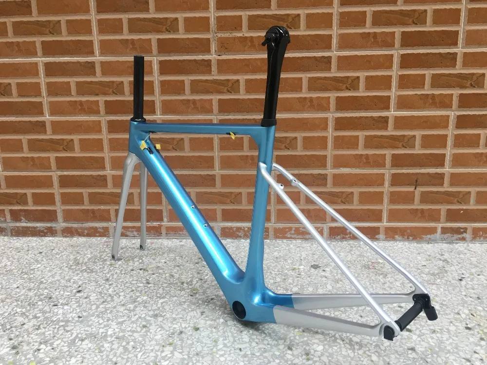 Flash Deal 2019 new color fasterway classic high end direct mount brake design with pu technology metal blue with sliver carbon road frame 5