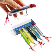 Runature Snake Popper Fihing Lure wobblers 3D Eyes 105mm 16g/1pc French VMC hooks 5 Colours Synthetic Bait Fishing Sort out