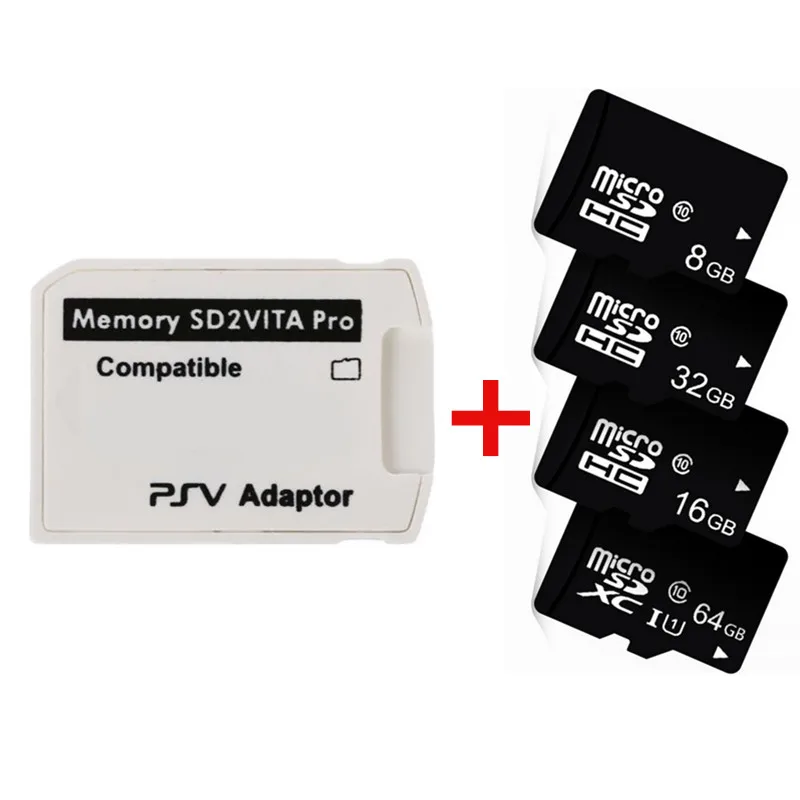 Новинка! Micro SD карта 2 ГБ 4 ГБ 8 ГБ 16 ГБ 32 ГБ TF карта памяти + SD2Vita 5,0 Pro Micro SD карта памяти адаптер