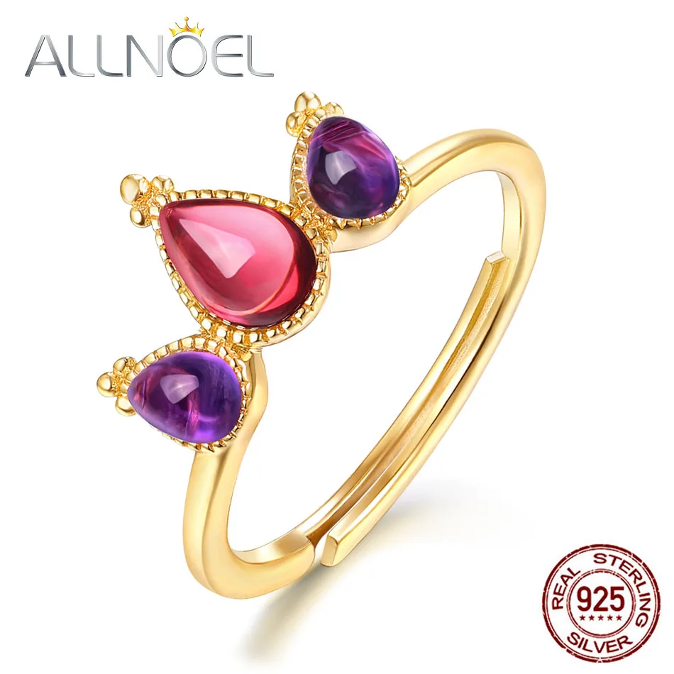 Allnoel Solid 925 Sterling Silver Rings For Women 6 4Mm Mozambic Garnet Amethyst Promise Ring Valentines Gift Fine Jewelry 2019 huismerk kopen in de aanbieding Allnoel Solid 925 Sterling Silver Rings For Women 6 4Mm Mozambic Garnet Amethyst Promise Ring Valentines Gift Fine Jewelry 2019 huismerk kopen in de aanbieding
