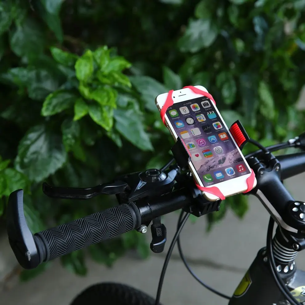 

5pcs Universal 360 Degree Swivel Bike Bicycle Motorcycle Handlebar Mount Holder Red Smartphone Stands Holders