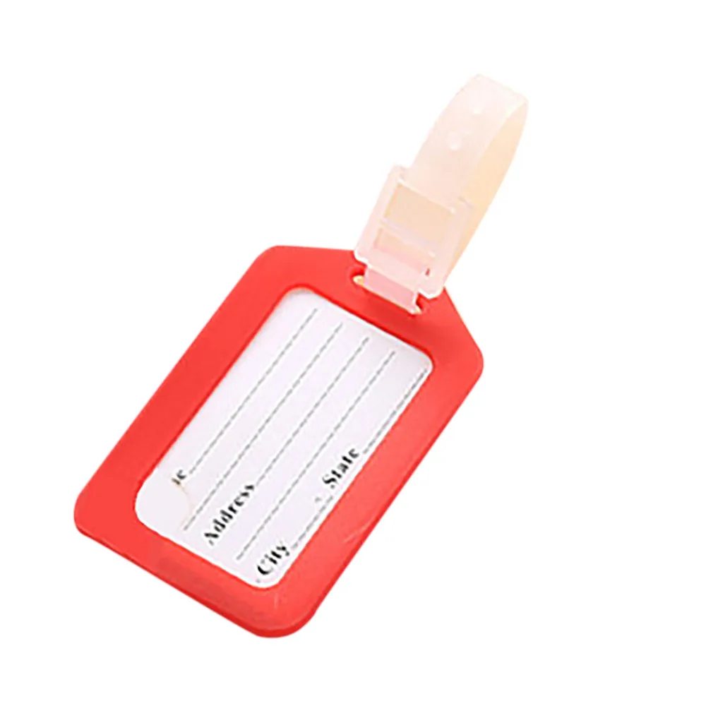 

Convenient Travel Luggage Bag Tag Name Address ID Label Plastic Suitcase Baggage Tags Easy To Identify One From Another A65