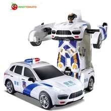 Модели автомобилей Робот-трансформер полиция трансформация дистанционное управление Радиоуправляемый автомобиль, игрушки для детей Рождественский подарок TT664J