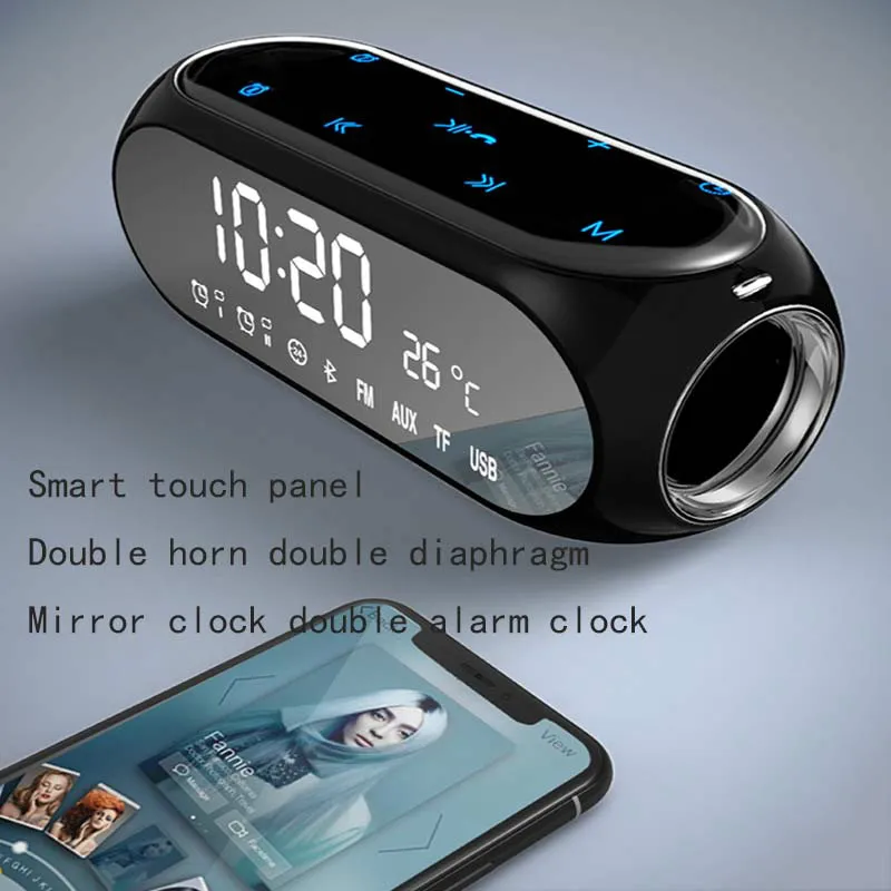  Portable Home Desktop Clocks Wireless Bluetooth Speaker Mobile Computer Outdoor Cannon Household Ra