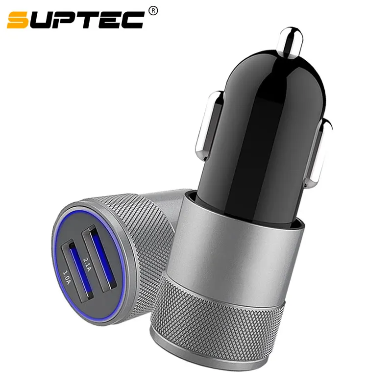 Автомобильное зарядное устройство SUPTEC USB универсальное быстрое для iPhone XS X 8 Huawei