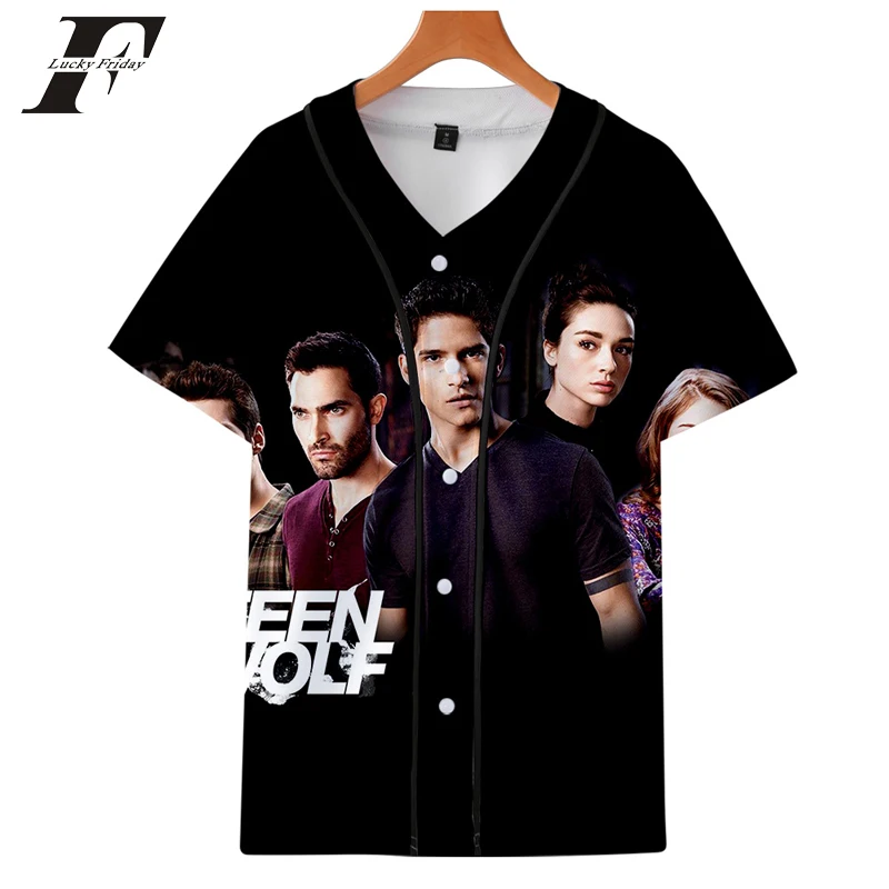 

2019 Teen Wolf 3D baseball t shirt men/women HIP HOP Tv Series Teen Wolf Short sleeved T-shirt Casual Baseball clothes