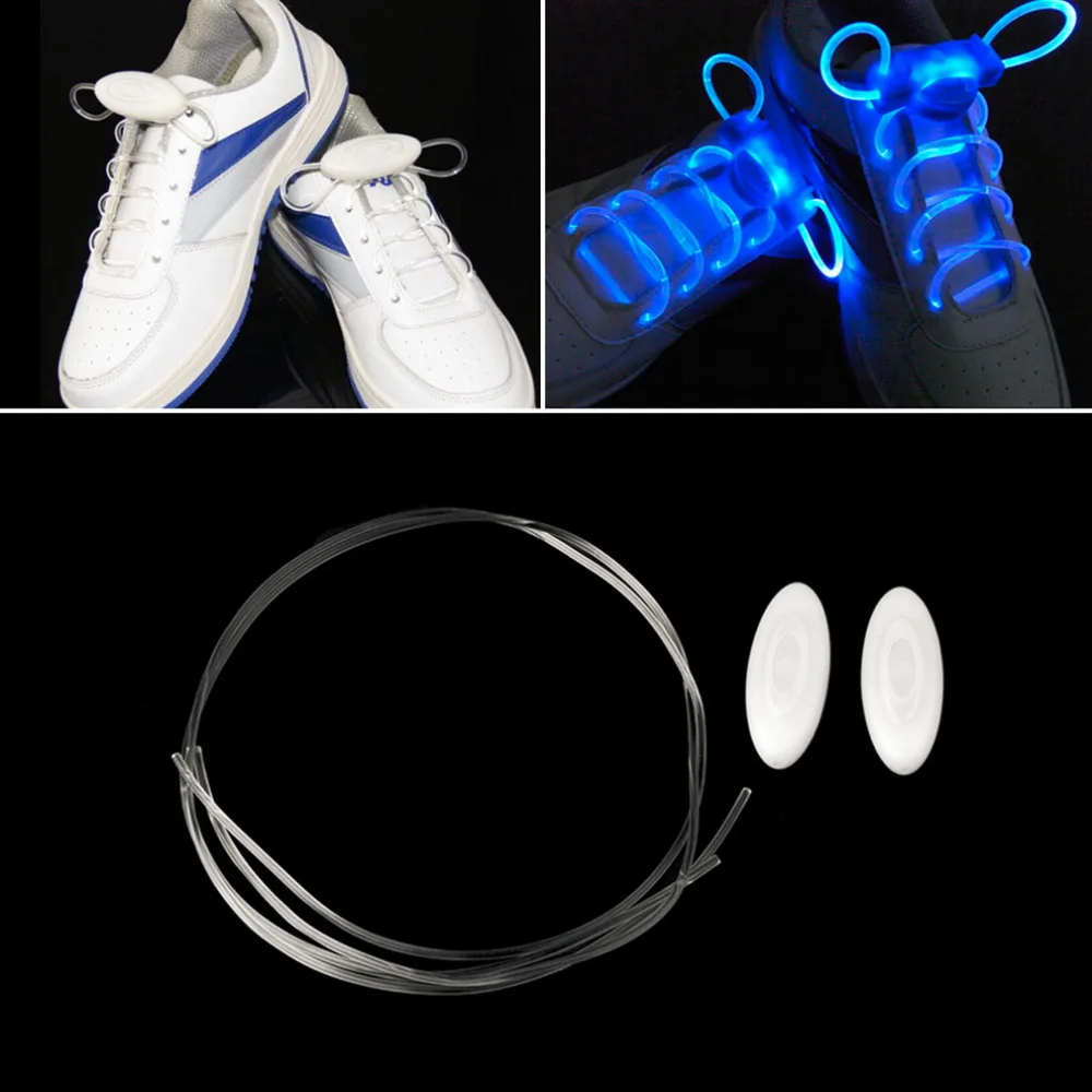 СВЕТОДИОДНЫЙ шнурки для спортивной обуви светящийся светильник светящийся ремешок шнурки для дискотеки вечерние Клубные 4 цвета горячая распродажа