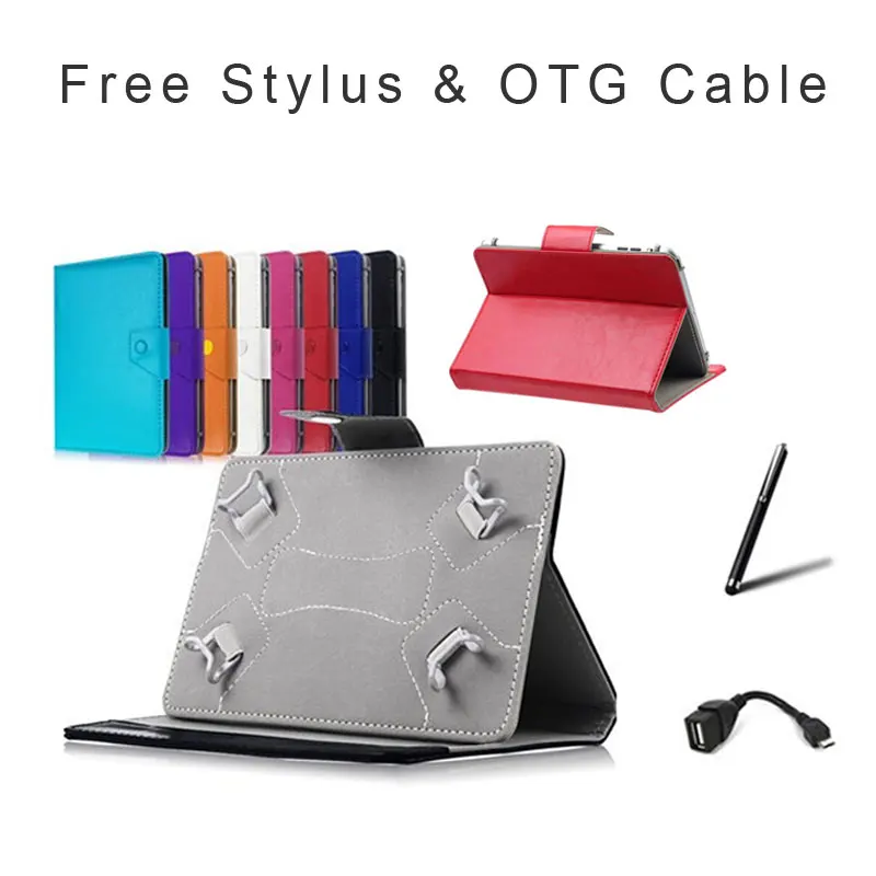 

For Digma Eve 8.1/Plane 8.2 3G 8 inch Universal Tablet PU Leather Magnetic Cover Case 2 Gifts Free Shipping