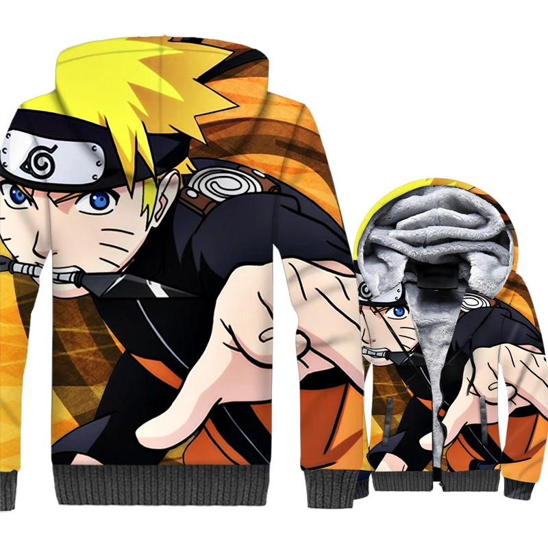 

Japan Anime Naruto 3D Jackets Men Hoodies Harajuku Sweatshirt 2018 Winter Thick Fleece Warm Coat Sasori Ninja Hipster Sportswear