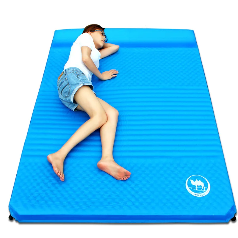 Automatic Inflatable Camping Mat Moistureproof Cushion Splicing Air Mattress Egg Slot Sleeping Pad Tent Mat