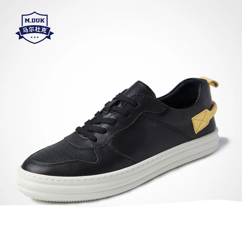 

Spring New Sneakers Men Fashion real Leather White Shoes mens Leisure all-match cowhide men casual natural leather loafers
