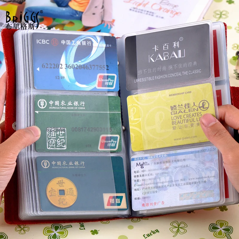 

90 bits Genuine Leather Unisex Business Card Holder Wallet Bank Credit Card ID Holders Women cardholder porte carte bancaire