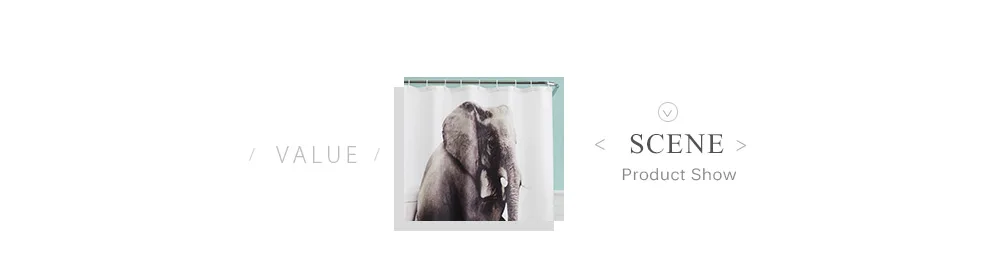 180 x 180cm Elegant Thinkers Digital Printed Polyester Bathroom Shower Curtain with 12 Hooks