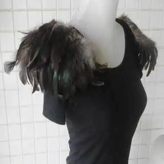 

Free shipping, handmade feather shoulder epaulette #FSP14007