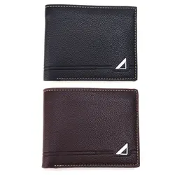 1 шт. модные Для мужчин двойные Бизнес кошелек держатель для карт отделение для монет деньги кошелек сумка Новый