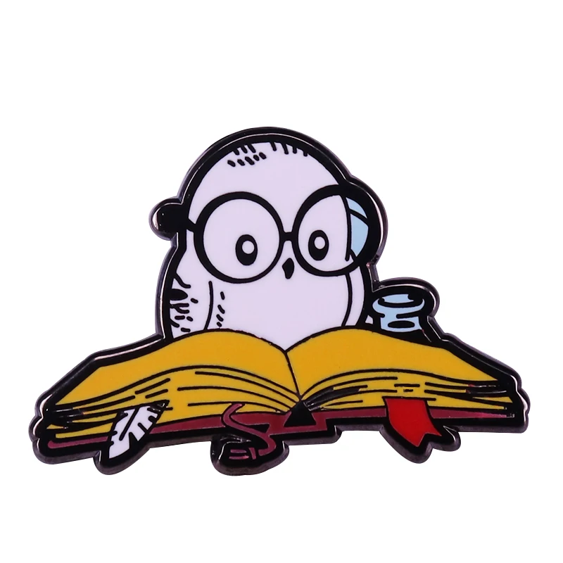 Hedwig Pin Snowy owl, fan gift, Birthday gift for boy or girl, clay bird