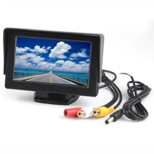 Universal 4.3-inch HD LCD Car Sunscreen Reverse Monitor 2 AV Input for Vehicle Reversing Backup Camera C005M