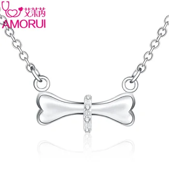 

New Silver Color AAA CZ Love Dog/Pet Bone Necklaces for Women Jewelry Choker Collier Femme Necklace Bijoux