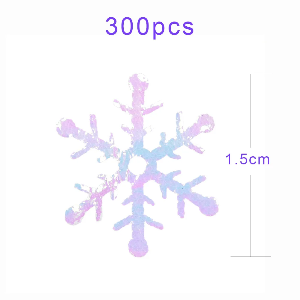 Маленькие снежинки, пушистые конфетти, подарки на год, зимние, свадебные, вечерние, рождественские украшения - Цвет: Q-SH-HG-3011-P1