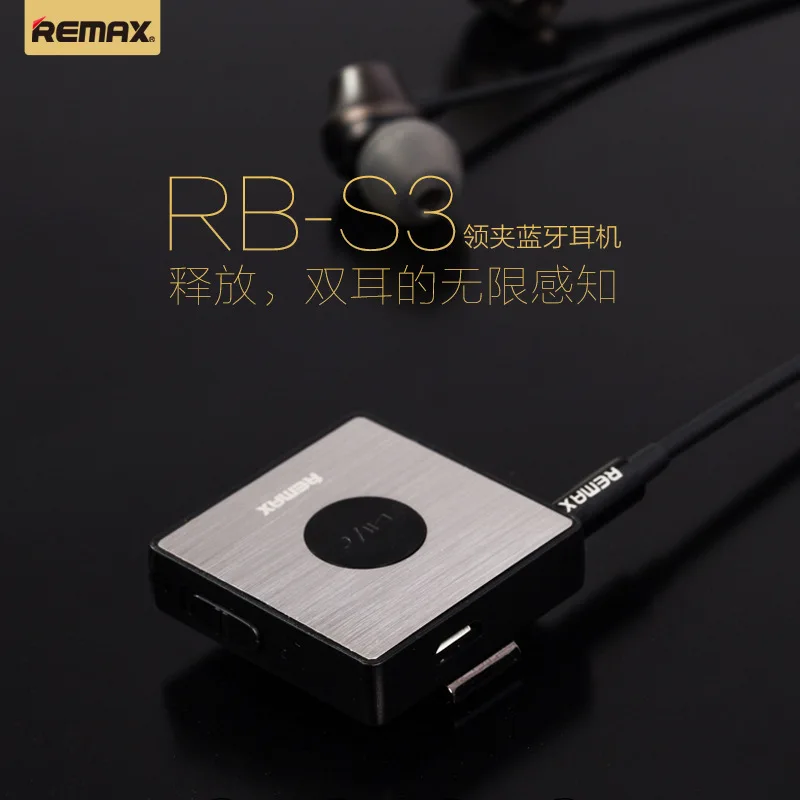 

Remax RB-S3 Sports Clip-on Bluetooth Headset Wireless Stereo Earphone Bluetooth V4.1 FM Radio Voice Control Bluetooth Earphone