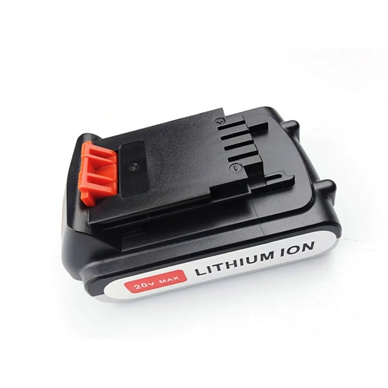 3pcs 20V 2000mAh Li-ion Rechargeable Power Tool Replacement Battery for BLACK & DECKER LB20 LBX20 LBXR20 LB2X4020-OPE