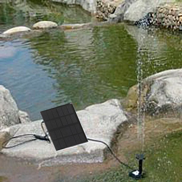 Buy Solar Powered Water Pump 6V 1.2W Aquarium Pump Brushless Motor 160L/H 75CM
