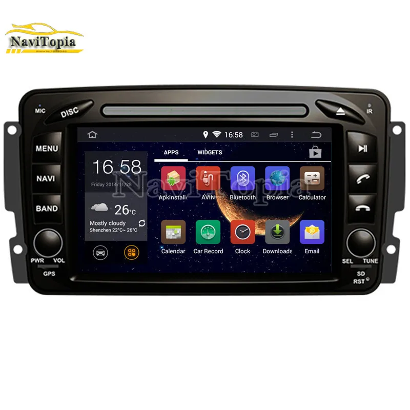 Flash Deal NAVITOPIA 4G RAM 64G ROM PX6 Six Core Android 9.0 Car DVD for W170/CLK-C209 W209 1998-2005/CLK-C208 W208 1996-2008/W163 2