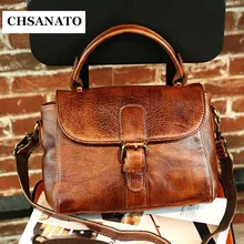 CHSANATO сумка через плечо для женщин, сумки-мессенджеры, винтажные сумки из натуральной кожи, женские сумки от известного бренда, маленькая сумка через плечо