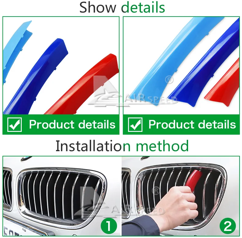  BMW Z4 E89 Car Front Grill Stripes Covers Clips Motorsport Decorations Trim Stickers Accessories Car-styling (7)
